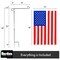G128 Combo Pack: Garden Flag Stand Black 36x16 Inch & Garden Flag USA America Flag 12x18 Inch